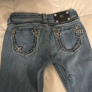 Miss Me jeans with fringe size 26